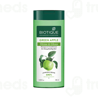 Biotique Green Apple Shine & Gloss Shampoo & Conditioner 180Ml