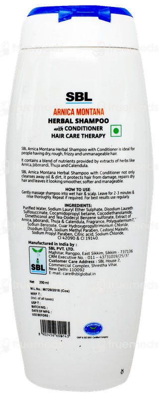 Sbl Arnica Montana Herbal Shampoo With Conditioner 200ml