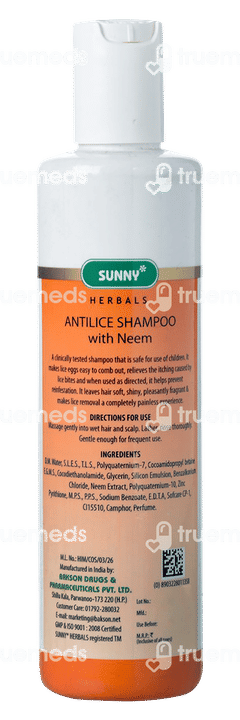 Baksons Sunny Herbals With Neem Antilice Shampoo 150ml