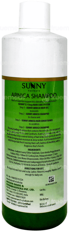 Baksons Sunny Herbals Arnica New & Improved Shampoo 1ltr