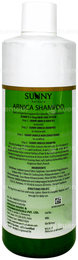 Baksons Sunny Herbals Arnica New & Improved Shampoo 1ltr