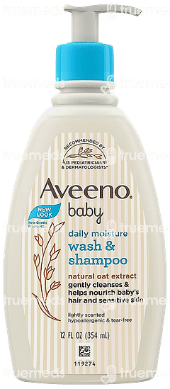 Aveeno Baby Daily Moisture Wash And Shampoo 354ml