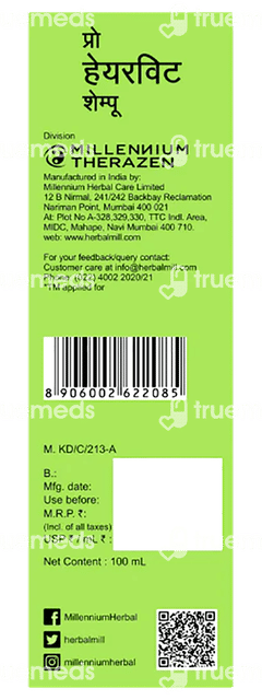 Millennium Herbal Care Pro Hairvit Shampoo 100 ML