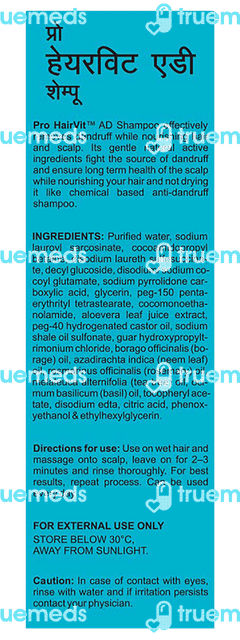 Millennium Herbal Care Pro Hairvit Ad Shampoo 100 ML