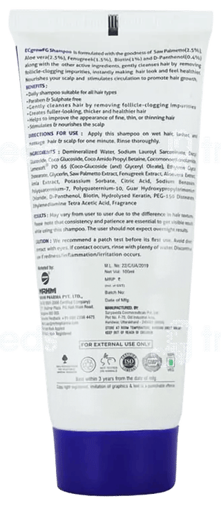 Ecgrow Fg Shampoo 100Ml