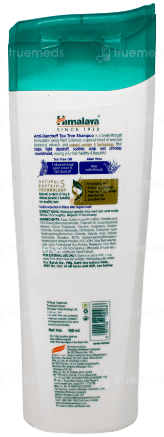 Himalaya New Anti Dandruff Tea Tree Shampoo 180Ml With Himalaya Neem & Turmeric Soap 75Gm Free
