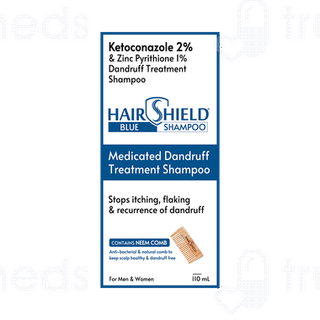 Hairshield Blue Shampoo With Neem Comb 110ml