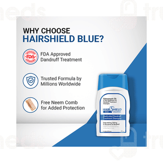 Hairshield Blue Shampoo With Neem Comb 110ml