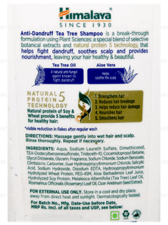 Himalaya New Improved Anti Dandruff Tea Tree Shampoo 340ml