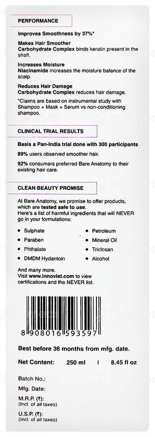 Bare Anatomy Expert Ultra Smoothing Shampoo 250ml