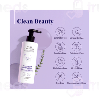 Bare Anatomy Rosemary & Coconut Milk Hydrating Shampoo 200ml