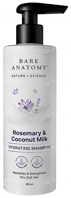Bare Anatomy Rosemary & Coconut Milk Hydrating Shampoo 200ml Bare Anatomy Rosemary & Coconut Milk Hydrating Shampoo 200ml