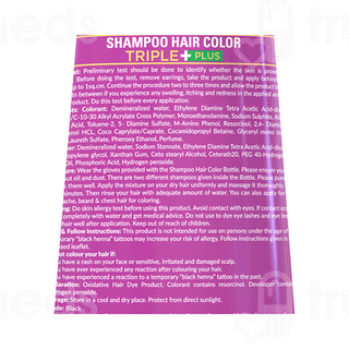 Vcare Triple Plus Black Hair Color Shampoo 180Ml