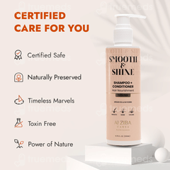 Al Ziba Cares Smooth & Shine Hair Nourishment Shampoo + Conditioner 200ml