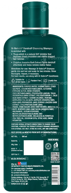 Dr Batras Dandruff Cleansing Shampoo 500ml