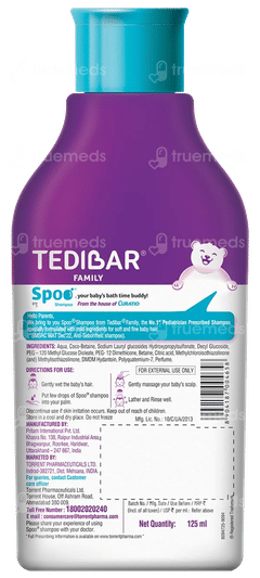 Tedibar Spoo Gentle Baby Shampoo 125ml Pack Of 3