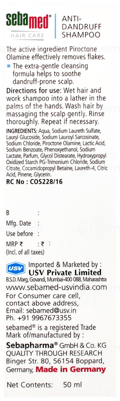 Sebamed Anti Dandruff Shampoo 50ml