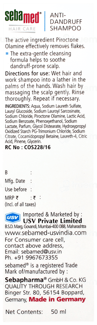 Sebamed Anti Dandruff Shampoo 50ml