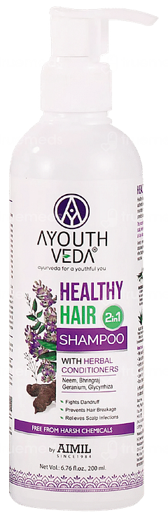 Ayouthveda Healthy Hair 2 In 1 Shampoo With Herbal Conditioners 200ml