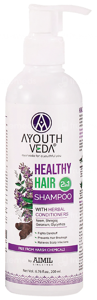 Ayouthveda Healthy Hair 2 In 1 Shampoo With Herbal Conditioners 200ml