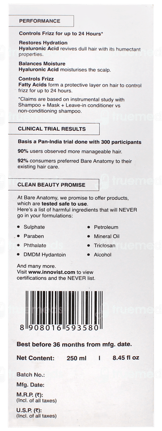 Bare Anatomy Expert Anti Frizz Shampoo 250ml