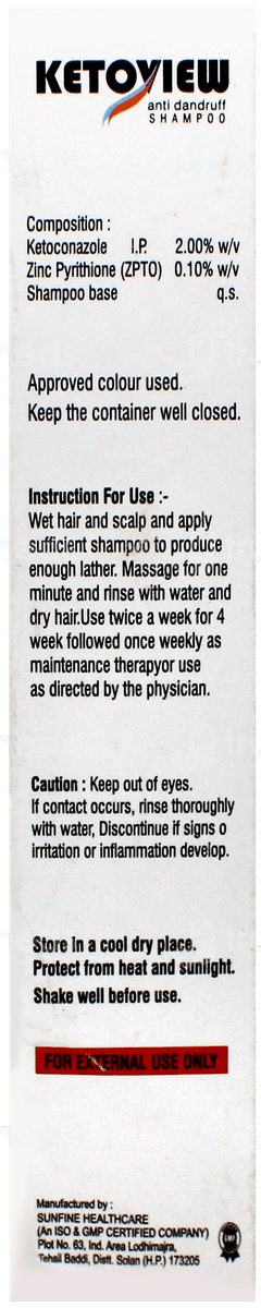 Ketoview Anti Dandruff Shampoo 100ml