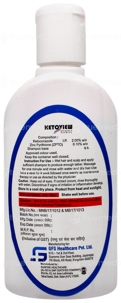 Ketoview Anti Dandruff Shampoo 100ml