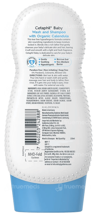 Cetaphil Baby With Organic Calendula Wash & Shampoo 230ml
