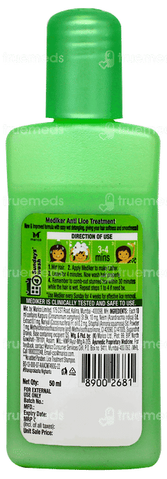 Mediker New & Improved Formula Anti Lice Treatment Shampoo 50ml