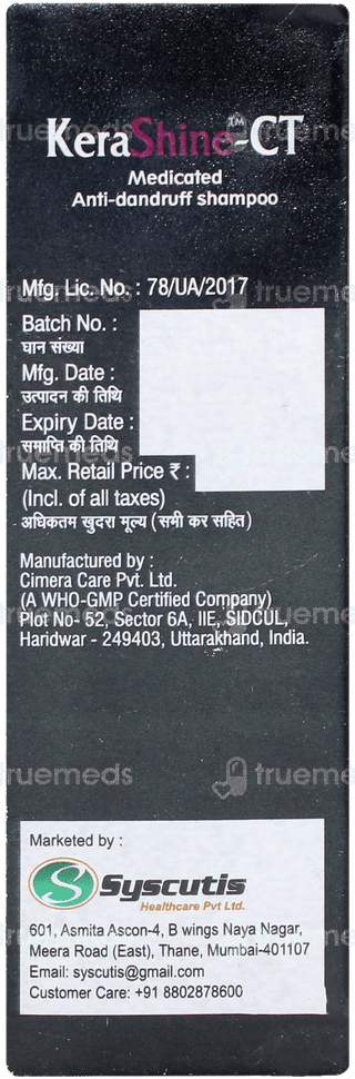 Kerashine Ct Medicated Anti Dandruff Shampoo 100ml