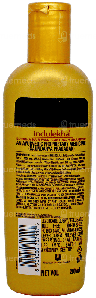 Indulekha Bringha Hair Fall Control + Shampoo 200Ml