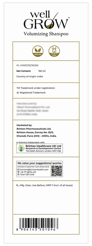 Brinton Well Grow Volumizing Shampoo 150ml