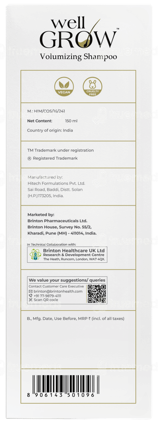 Brinton Well Grow Volumizing Shampoo 150ml