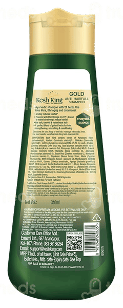 Kesh King Gold New & Improved Anti Hairfall Shampoo 340Ml