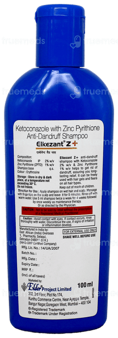 Elkezant Z + Anti Dandruff Shampoo 100Ml