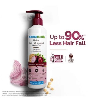 Mamaearth New & Improved Onion Hair Fall Control Shampoo 250Ml