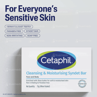 Cetaphil Cleansing & Moisturising Syndet Bar 75Gm
