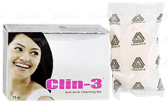 Clin 3 Anti Acne Cleansing Bar 75gm