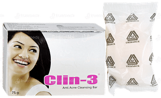 Clin 3 Anti Acne Cleansing Bar 75gm