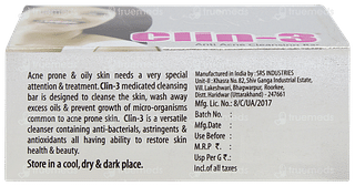Clin 3 Anti Acne Cleansing Bar 75gm
