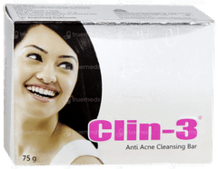 Clin 3 Anti Acne Cleansing Bar 75gm Clin 3 Anti Acne Cleansing Bar 75gm
