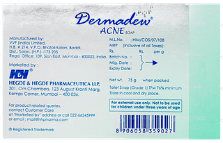 Dermadew Acne Soap 75gm