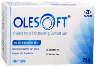 Olesoft 5.5 Cleansing & Moisturizing Syndet Bar 75Gm