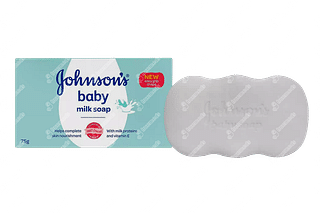 Johnsons Baby Milk With New Easy Grip Shape Soap 75 GM