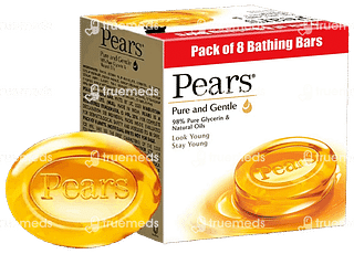 Pears Pure And Gentle Bathing Bar 125gm Pack Of 8