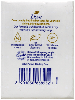 Dove Cream Beauty Bathing Bar 75Gm Pack Of 3