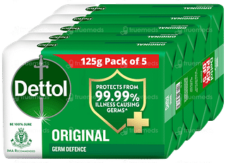 Dettol Original 125gm Pack Of 5 Soap