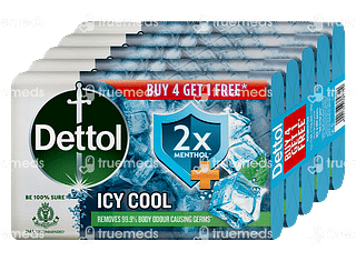 Dettol Intense Cool Soap Buy 4 Get 1 Free 125gm