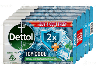 Dettol Intense Cool Soap (buy 4 Get 1 Free) 125 GM