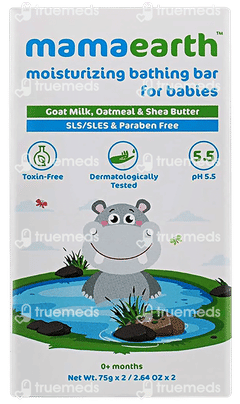 Mamaearth Moisturizing Bathing Bar For Babies 75gm Pack Of 2